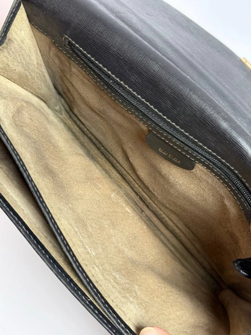 Gucci Vintage Black Leather Clutch Bag